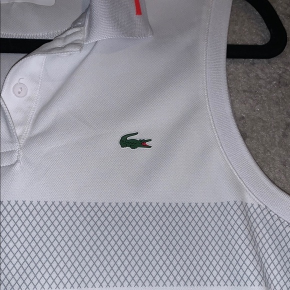 Lacoste White Polo with Red and Blue Details - Picture 4 of 8